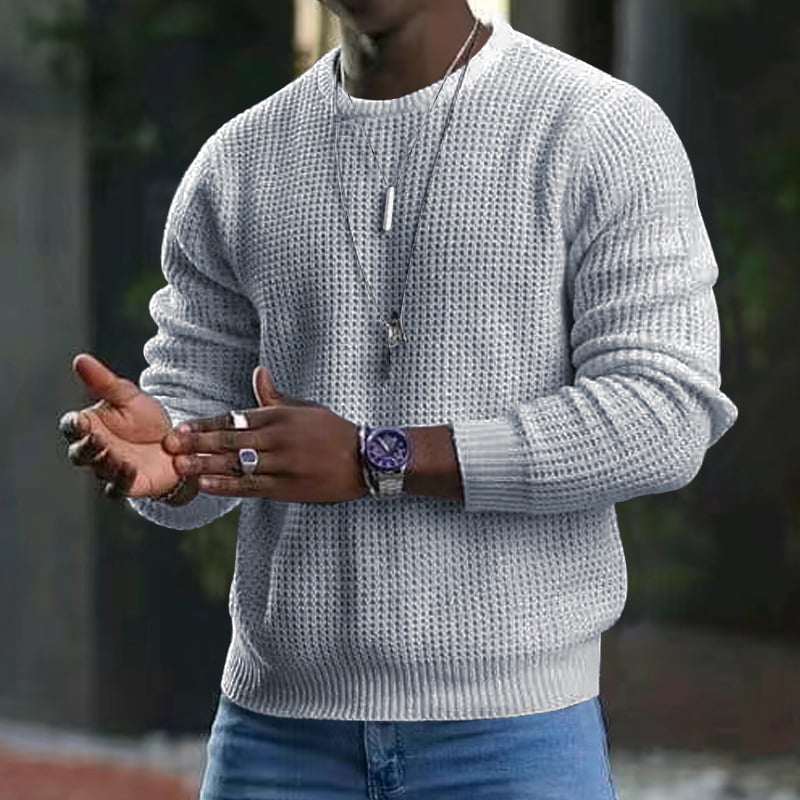 Long Sleeve Vintage Contrast Round Neck Men's T-Shirt