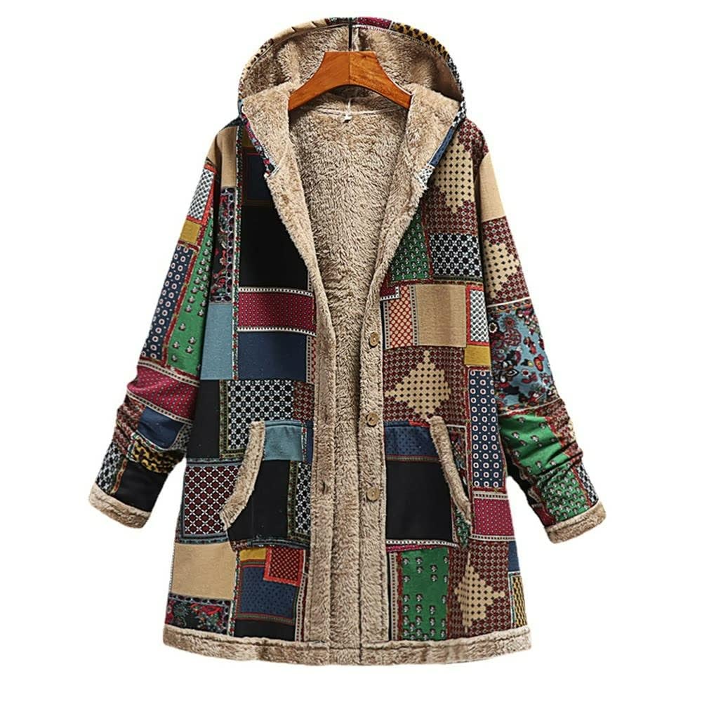 Hooded Wool Vintage Women's Jacket