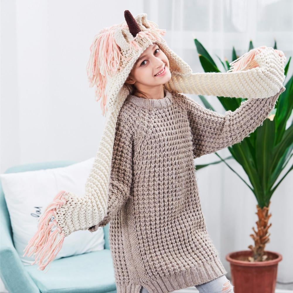 (🔥HOT SALE NOW 49% OFF) - Lovely Kids Unicorn Hat Scarf