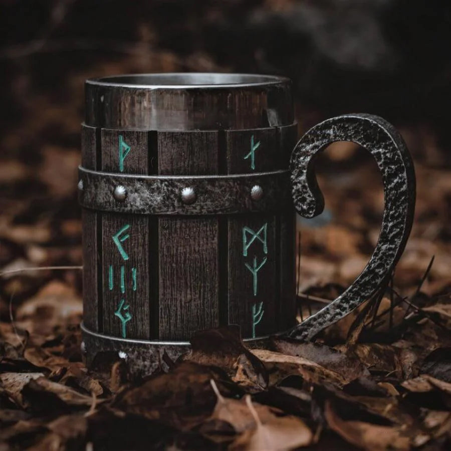 Nordic Rune Beer tankard