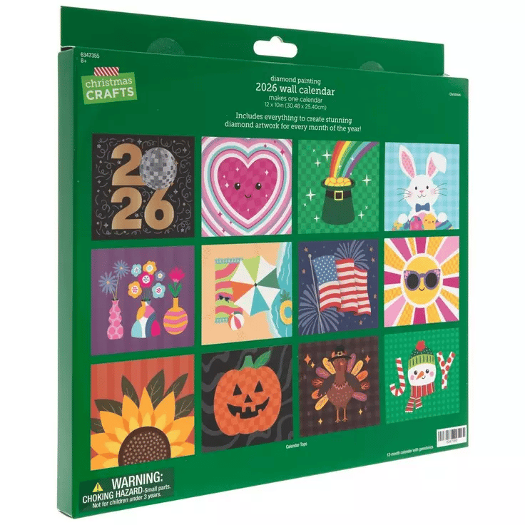 🏆Flash Sale⚡📅2026 Wall Calendar Diamond Painting Kit (Beginners Friendily) - DIY Animal Art Craft