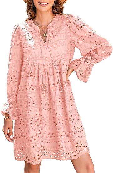Arrival- Casual Eyelet Lace Dress for Women