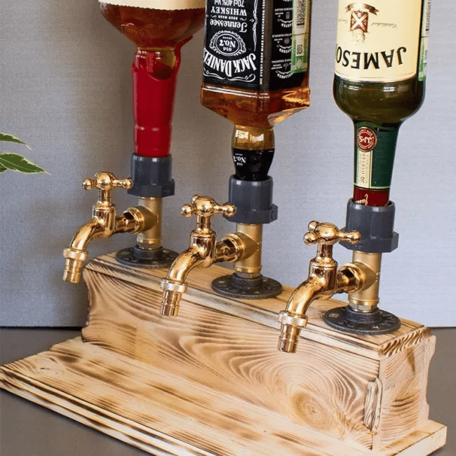 Liquor Alcohol Whiskey wood Dispenser