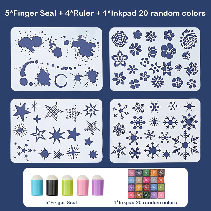 mamymarket™-DIY sponge finger painting kit