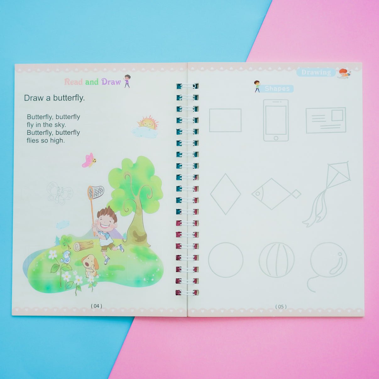 mamymarket™-Children'S Numbers Letters Practice Magic Copybook