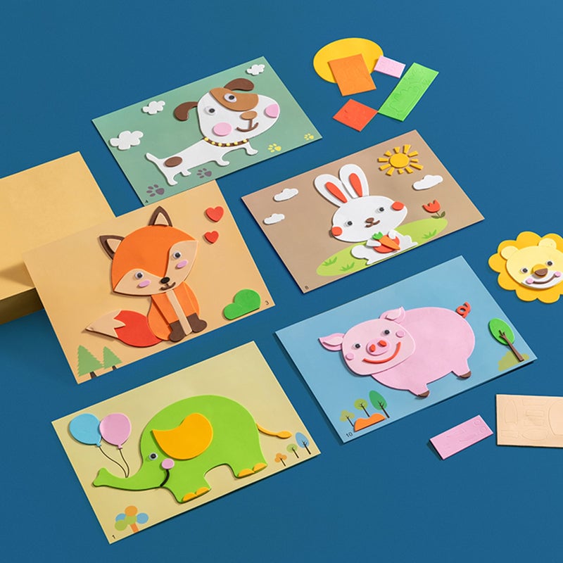 mamymarket™-3D Foam Sticker Puzzle Game DIY Animal Children's Education Toys