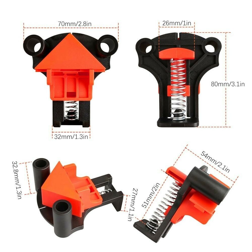 Clamp set (4pcs) + FREE 60°, 90° & 120° heads