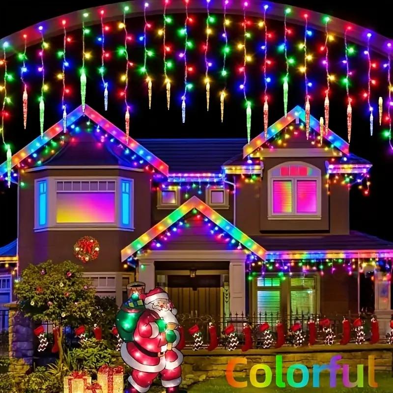 Solar Powered Icicle String Lights