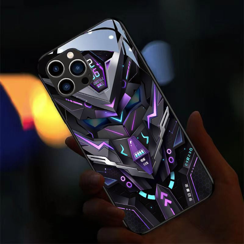 Cool Mecha Apple Smart Flash Phone Case