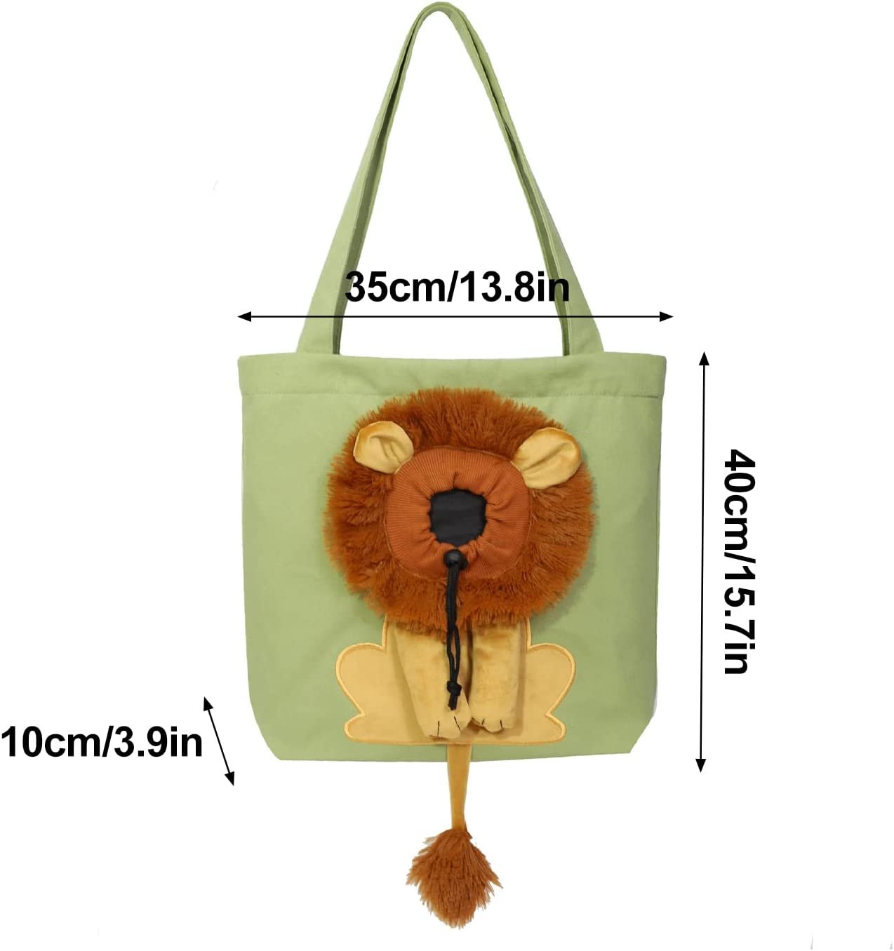 mamymarket™-Lion-Shaped Pet Canvas Shoulder Bag