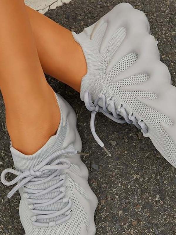 mamymarket™-Lace-up Knit Breathable Sneakers