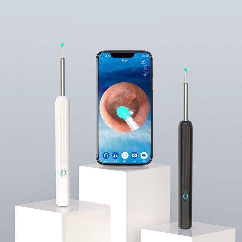 (🌲Early Christmas Sale- SAVE 50% OFF)Clean Earwax - Wi -Fi Visible Wax Elimination Spoon,USB 1080P HD Load Otoscope