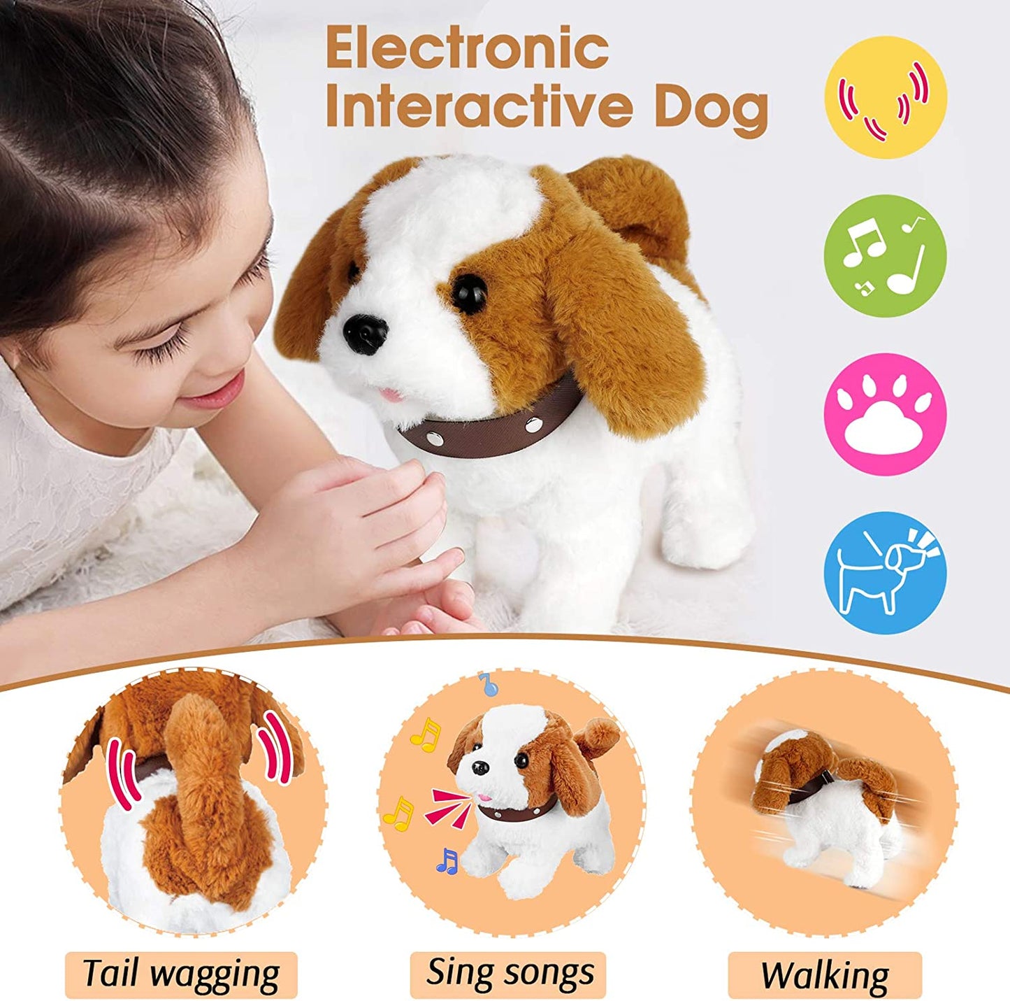 mamymarket™-Electronic Interactive Plush Puppy Toy