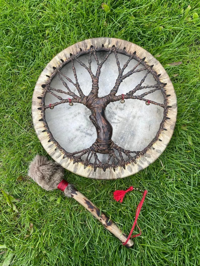 🔥Today Sale End Soon🔥Shaman Drums 'Tree of life' Spirit Music