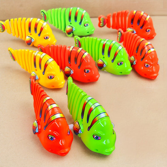 mamymarket™-Plastic Wind-Up Wiggle Fish Toys