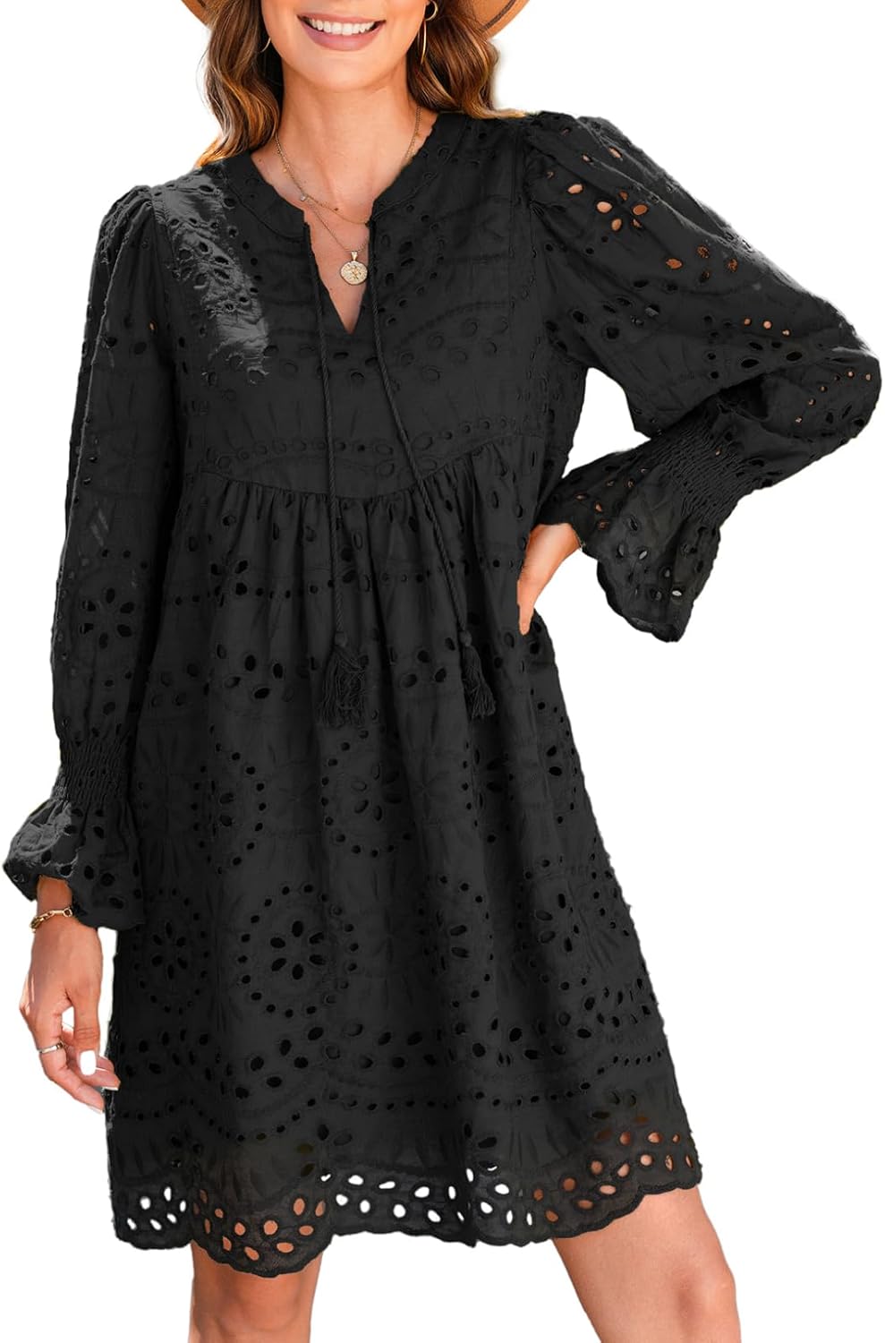 Arrival- Casual Eyelet Lace Dress for Women
