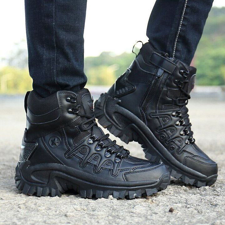 Men Outdoor Waterproof Non-Slip Hiking Boots Combat Boots - Free shipping worldwide!