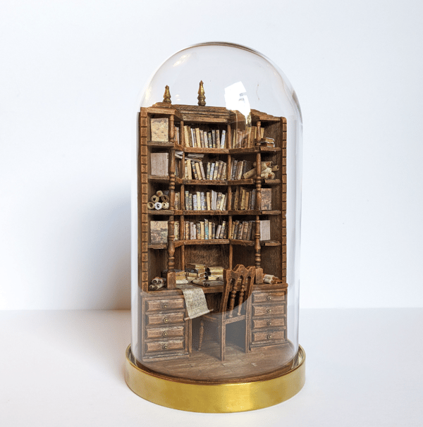 🔖"The bay library" Miniature Bookcase