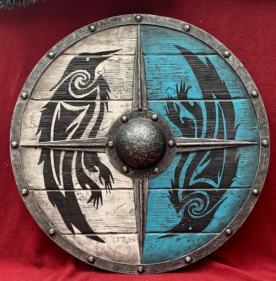 Eivor valhalla raven authentic battleworn viking shield——BUY 3 FREE SHIIPING