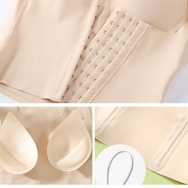 3-in-1 Waist Buttoned Bra Shapewear