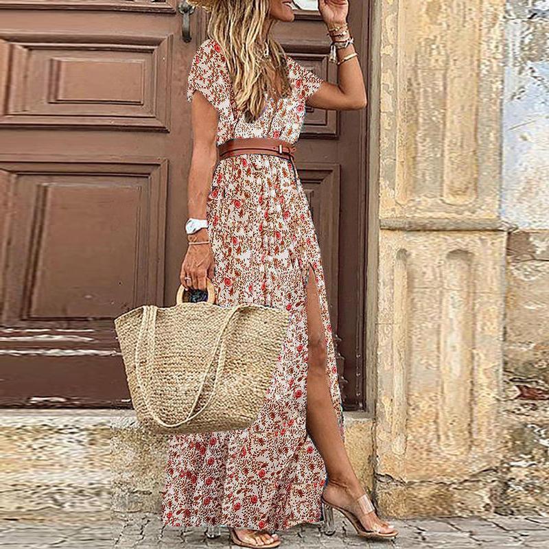 Fashion bohemia style beach maxi dress