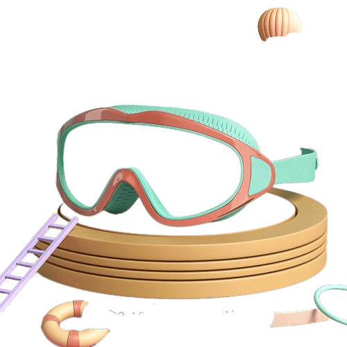 mamymarket™-HD children's large frame waterproof and anti-fog swimming goggles