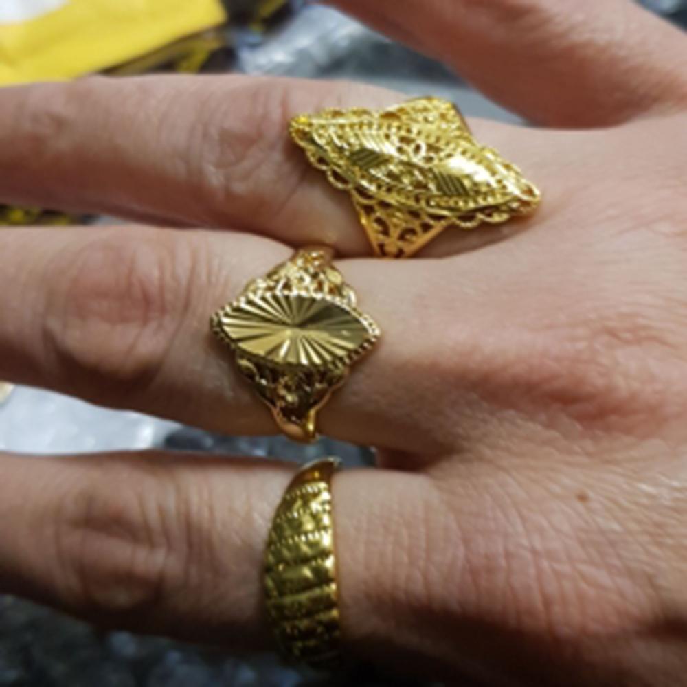 Ethiopia Dubai Bead Gold Color Arab Rings