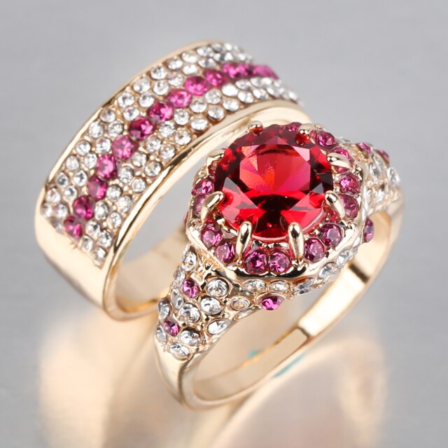 Fashion Luxury Princess Ring Cubic Zircon Bridal Marriage Elegant Accessories Brilliant Rings