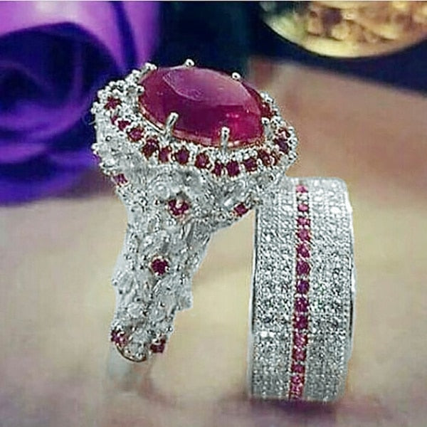 Fashion Luxury Princess Ring Cubic Zircon Bridal Marriage Elegant Accessories Brilliant Rings