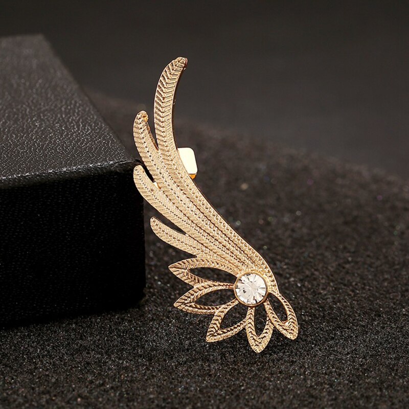 Fashion Alloy Feather Ear cuff Clip on Earrings