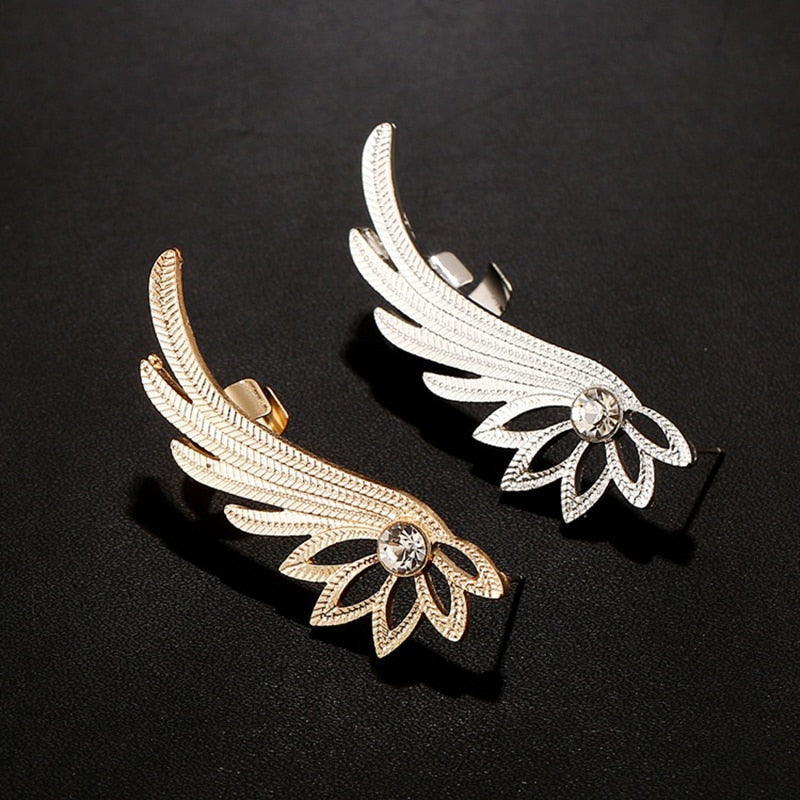 Fashion Alloy Feather Ear cuff Clip on Earrings